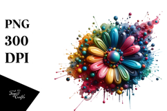 colorful,daisy,shiny,material,watercolor,splash Product Image 1