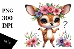Baby Deer Big Eyes | Sublimation | Clipart Product Image 3