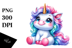 Cute Vibrant Unicorn PNG Product Image 1