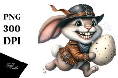Running Bunny with Egg PNG Product Image 1