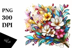 Watercolor Luxury Flower Splash Clipart Product Image 1