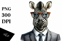 Detailed Zebra with Retro es | Sublimation | Clipart Product Image 1