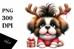 Expressive Baby Saint Bernard Watercolor PNG Product Image 3