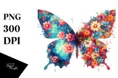 Retro Watercolor Butterfly | Sublimation | PNG Clipart Product Image 1
