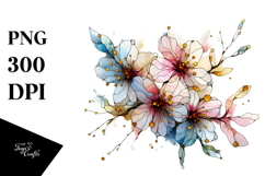 Abstract Cherry Blossom Stained PNG Product Image 1