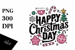 Happy Christmas Day Christmas File PNG Sublimation File Product Image 5
