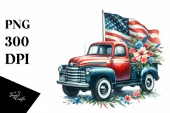 Pickup Truck Flower | Sublimation | Clipart Product Image 3