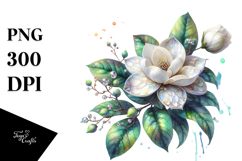 Material Gardenia with Metallic Insertions PNG Product Image 1