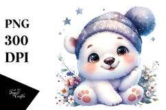 Cute Baby Polar Bear PNG Product Image 1