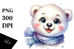 Cute Baby Polar Bear PNG Product Image 1