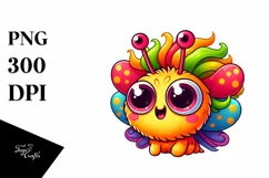 cute colorful Crazy Baby Butterfly Clipart Product Image 1