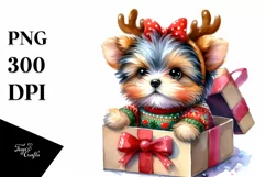 Expressive Baby Yorkipoo Watercolor PNG Product Image 3