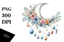 Baby Half Moon with Hanging Eggs, PNG Product Image 1