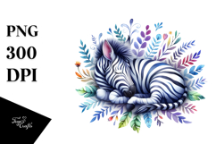 Zebra Sleeping | Clipart Product Image 1