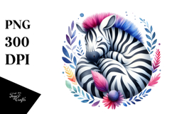 Zebra Sleeping | Clipart Product Image 1