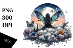 Gothic Fairy on Cloud PNG Product Image 1