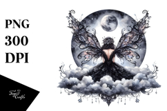 Gothic Fairy on Cloud, Transparent PNG Product Image 1