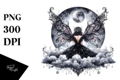 Gothic Fairy on Cloud, Transparent PNG Product Image 1