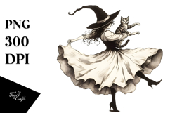 Vintage Dancing Witch PNG Product Image 1