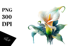 Material Calla Lily Watercolor PNG Product Image 1