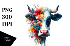 Abstract Colorful Cow Clipart Product Image 1