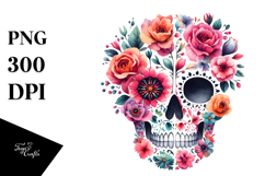 Grungy Skull, Playful PNG Product Image 1