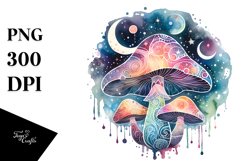 Magical Celestial Mushroom Sublimation Clipart Product Image 3