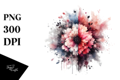 Grungy Butterfly Splashes White Background PNG Product Image 1