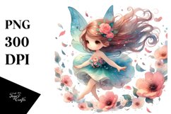 Colorful Fairy Petals Wind Sublimation Clipart Product Image 1