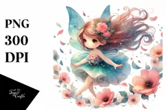 Colorful Fairy Petals Wind Sublimation Clipart Product Image 1