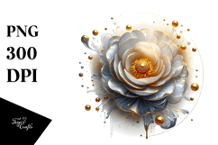 Glossy Ranunculus Abstract, High-Res PNG Product Image 1