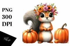 Funny Haloween Squirrel Clipart | Sublimation Clipart Product Image 3