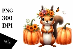 Funny Haloween Squirrel Clipart | Sublimation Clipart Product Image 1