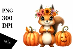 Funny Haloween Squirrel Clipart | Sublimation Clipart Product Image 3