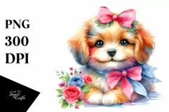 Colorful Dog White Background Sublimation Clipart Product Image 3