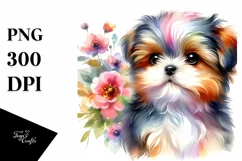 Colorful Dog White Background Sublimation Clipart Product Image 1