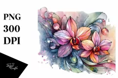 Vibrant Pastel Wooden Small Stained Orchid PNG Product Image 3