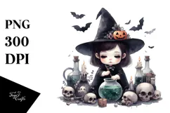 Simple Baby Dark Potion Halloween PNG Product Image 1