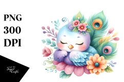 Cute Baby Bird Animal Clipart |Peackock Product Image 3