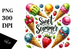 Sweet Summer Ice Creams PNG Product Image 1