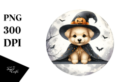 Cute Baby Puppy Halloween Clipart PNG Product Image 1