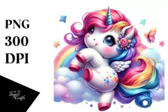 Cute Baby Unicorn Dancing Funny PNG Product Image 3