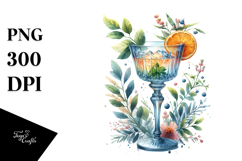 Creative Back View Cocktail PNG Product Image 1