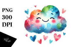 Colorful Heart with Paintbrush PNG Product Image 1