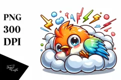 cute baby Finch Dancing Clipart Product Image 1