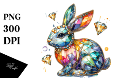 Colorful Bunny Diamonds PNG Product Image 1