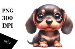 Expressive Baby Dachshund, PNG Product Image 1