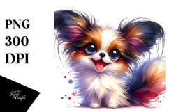 Cute Happy Papillon, Transparent PNG Product Image 1