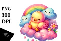 Resting Baby Cloud Duck PNG Product Image 1