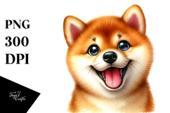 Happy Cute Shiba Inu Baby, Transparent PNG Product Image 1